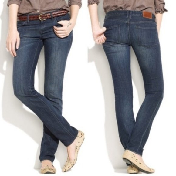 Madewell Denim - Madewell Rail Straight Dark Wash Denim Jean